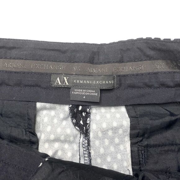 A/X Armani Exchange Wm’s Sz 4 Black White Polka Dot Dress Casual Shorts - Picture 3 of 4